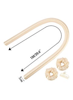 XiuWoo Heatless Curling Rod Headband Beige 3x100cm  - Image 2