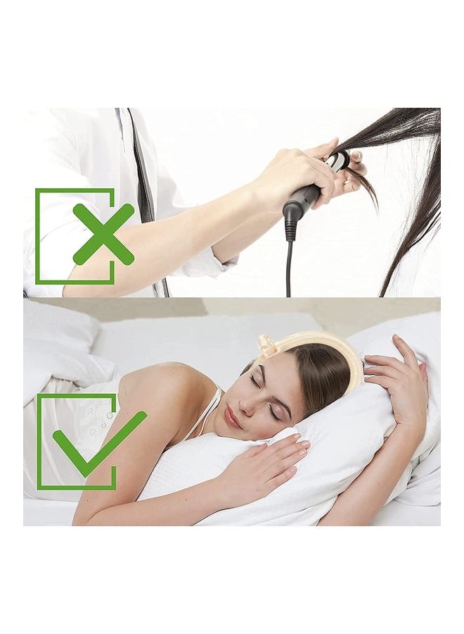 XiuWoo Heatless Curling Rod Headband Beige 3x100cm - Image 4
