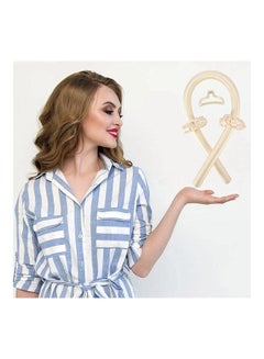 XiuWoo Heatless Curling Rod Headband Beige 3x100cm  - Image 5