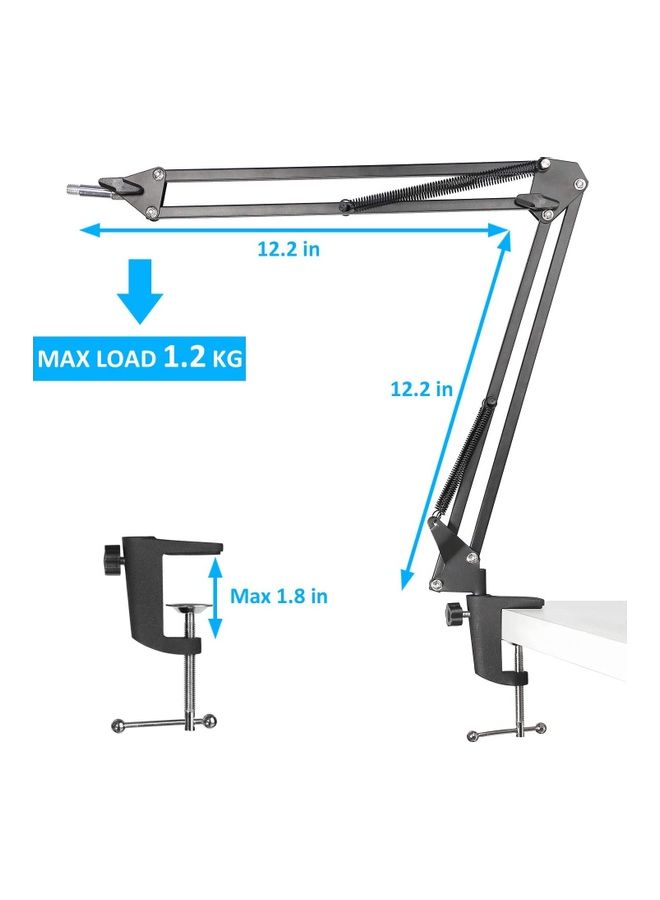 XiuWoo Mic Boom Arm Stand With Windscreen - Image 4
