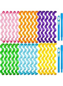 XiuWoo 30-Piece Heatless Spiral Hair Curler Set Multicolour  - Image 1