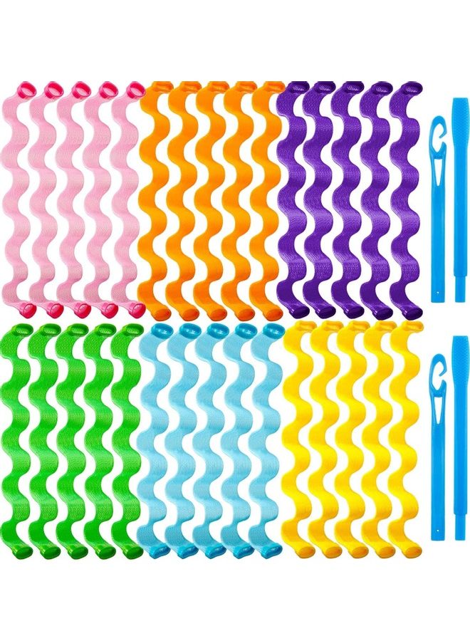 XiuWoo 30-Piece Heatless Spiral Hair Curler Set Multicolour - Image 1