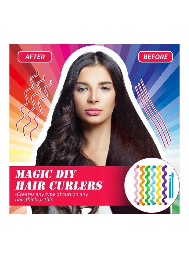 XiuWoo 30-Piece Heatless Spiral Hair Curler Set Multicolour - Image 3