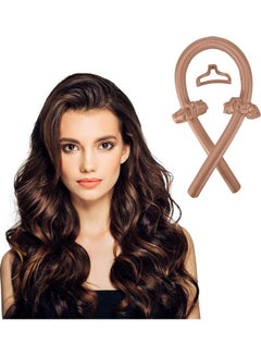 XiuWoo Sponge Heatless Curling Rod Headband Brown  - Image 2