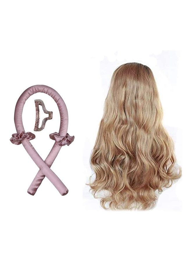 XiuWoo Sponge Heatless Curling Rod Headband Rose Gold - Image 1