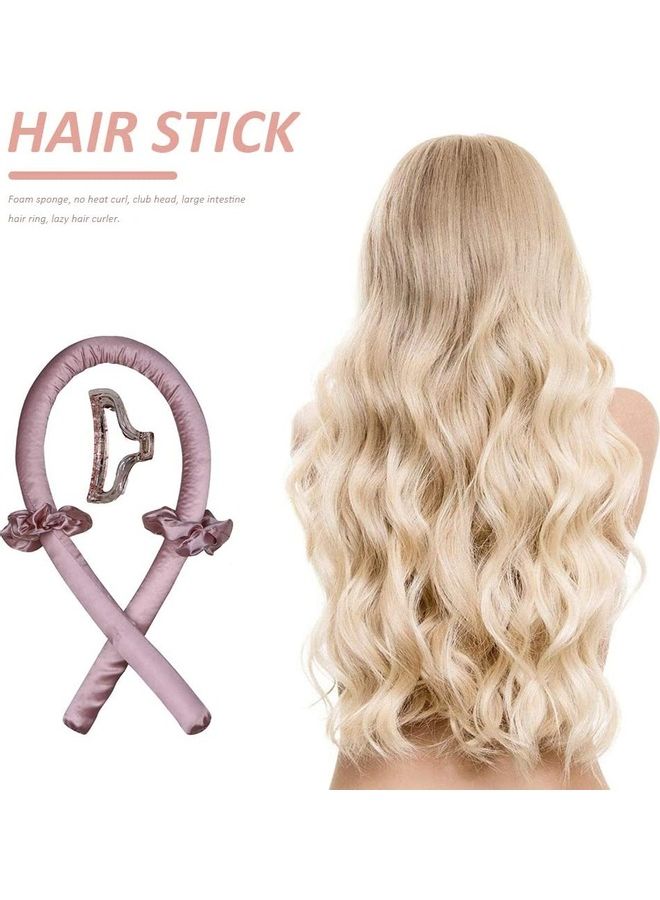 XiuWoo Sponge Heatless Curling Rod Headband Rose Gold - Image 3