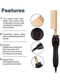 XiuWoo 2-In-1 Heat Comb Black/Gold One Size  - Image 3