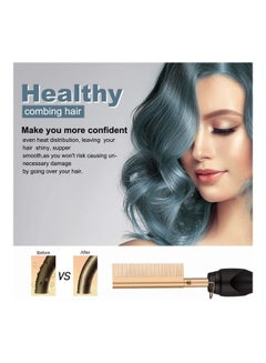 XiuWoo 2-In-1 Heat Comb Black/Gold One Size  - Image 4