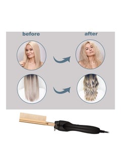 XiuWoo 2-In-1 Heat Comb Black/Gold One Size  - Image 5