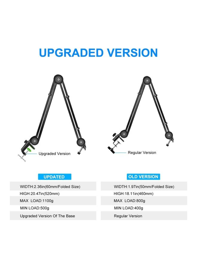 شو وو حامل ميكروفون قابل للتعديل يثبَّت على طاولة صلبة - Image 5