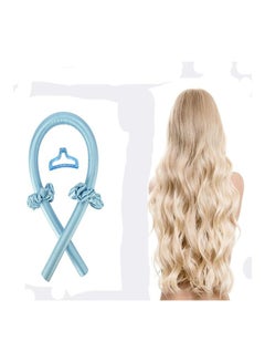 XiuWoo Heatless Curling Rod Headband Blue  - Image 2