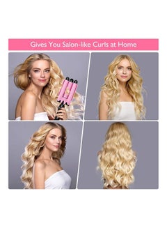 XiuWoo 3-Barrel Hair Curler Pink/Black  - Image 4