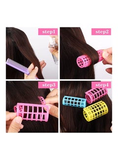 XiuWoo 18-Piece Plastic  Self Grip Hair Curlers Rollers Multicolour  - Image 3
