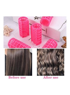 XiuWoo 18-Piece Plastic  Self Grip Hair Curlers Rollers Multicolour  - Image 5