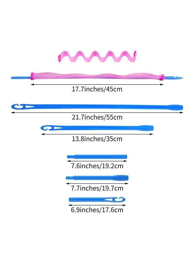 شو وو طقم بكرات شعر حلزونية لتجعيد الشعر بتصميم يشبه تموج الماء من 24 قطعة متعدد الألوان - Image 3