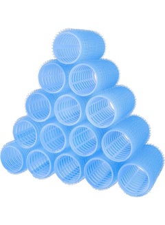 XiuWoo 15-Piece Self Grip Hair Rollers Set Blue  - Image 1