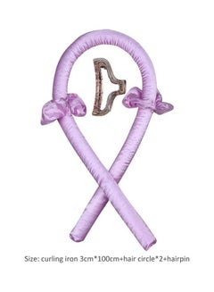 XiuWoo Heatless Curling Rod Headband Lazy Curler Set Purple  - Image 3