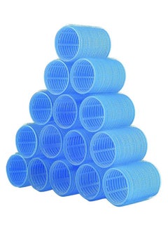 XiuWoo 15-Piece Self Grip Hair Rollers Set Blue  - Image 1