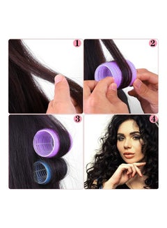 XiuWoo 15-Piece Self Grip Hair Rollers Set Purple  - Image 3