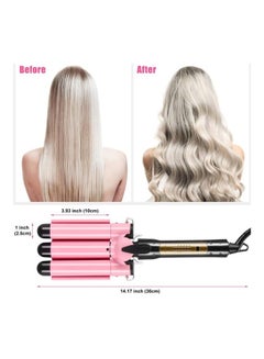 XiuWoo 3 Barrel Adjustable Portable Hair Curling Curler Multicolour  - Image 5