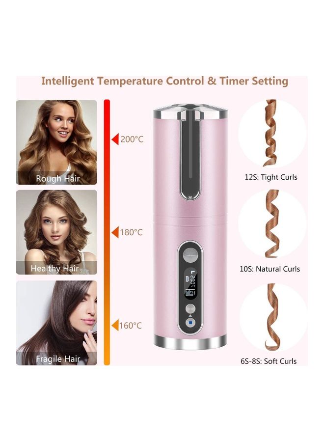 شو وو آلة تجعيد الشعر اللاسلكية وردي - Image 2