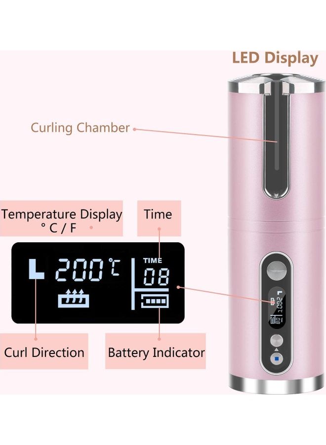 شو وو آلة تجعيد الشعر اللاسلكية وردي - Image 4