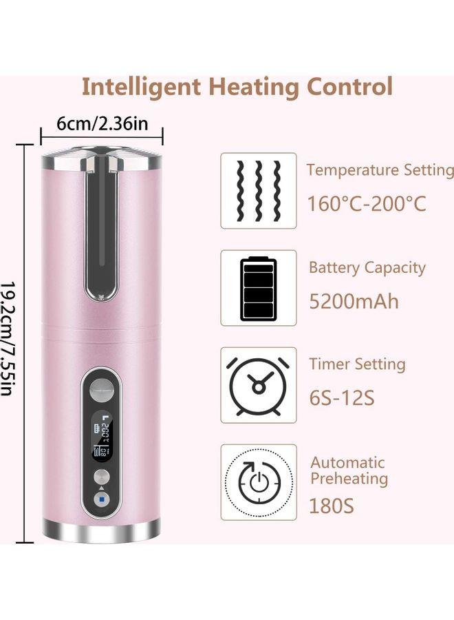 شو وو آلة تجعيد الشعر اللاسلكية وردي - Image 5
