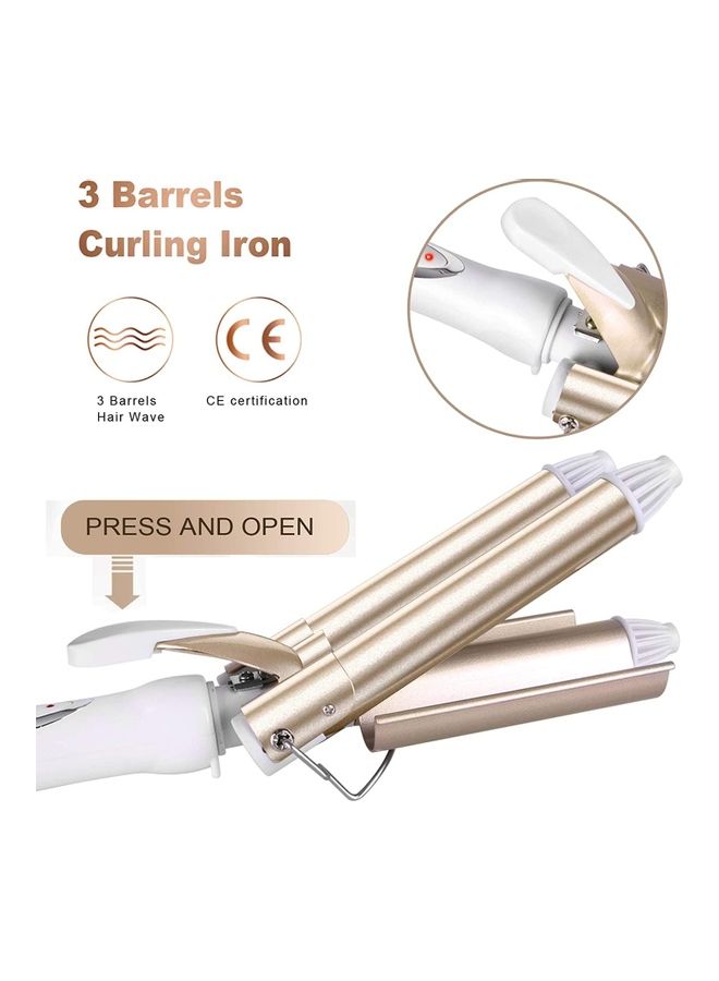 XiuWoo 3 Barrel Waver Hair Curling Iron Multicolour - Image 3