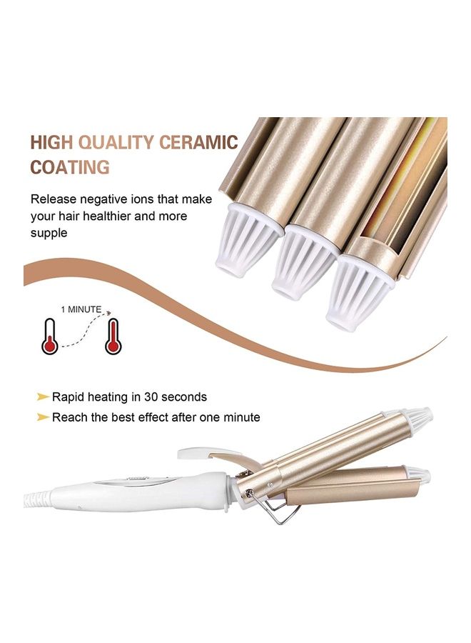 XiuWoo 3 Barrel Waver Hair Curling Iron Multicolour - Image 4