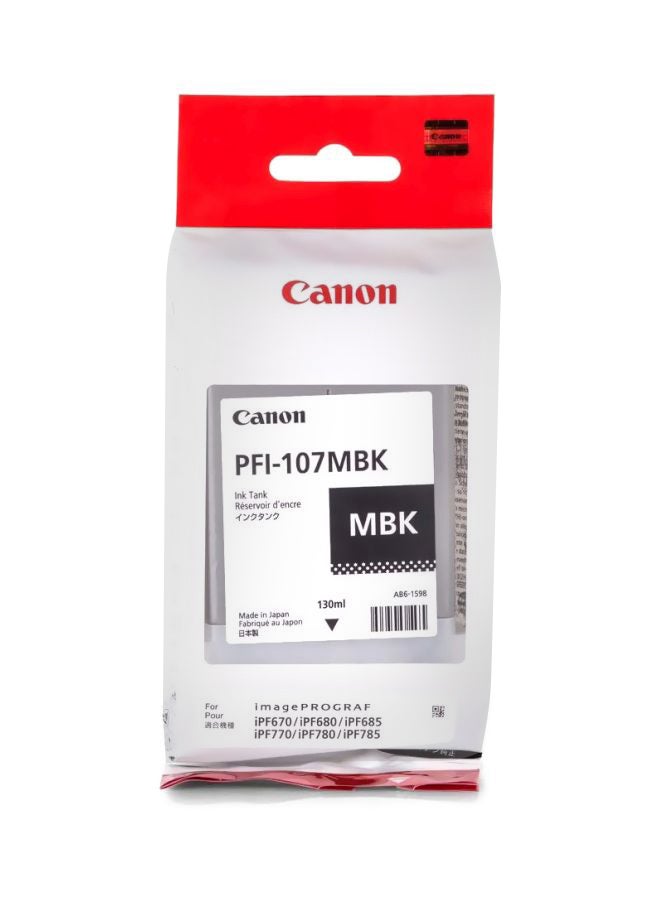 Canon Ink Cartridge PFI-107MBK MBK Black  - Image 3