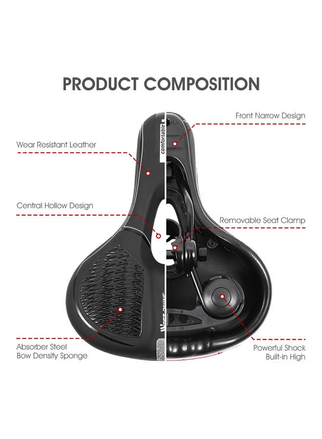 WEST BIKING - Bicycle MTB Reflective Riding Saddle - Image 1