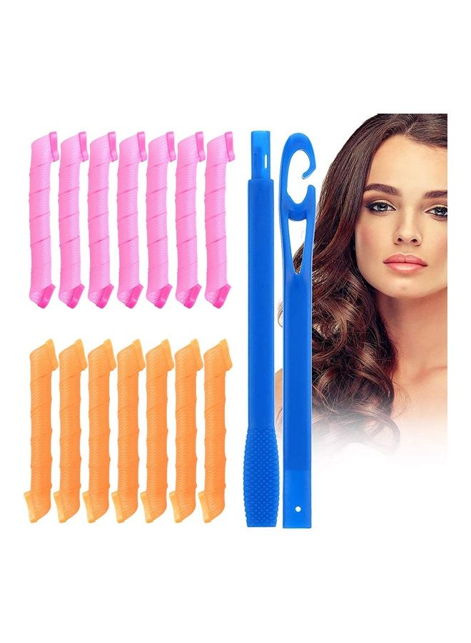 XiuWoo Heatless Hair Rollers Spiral Curlers Set Multicolour - Image 1