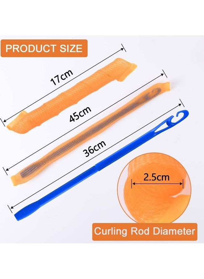 XiuWoo Heatless Hair Rollers Spiral Curlers Set Multicolour - Image 3