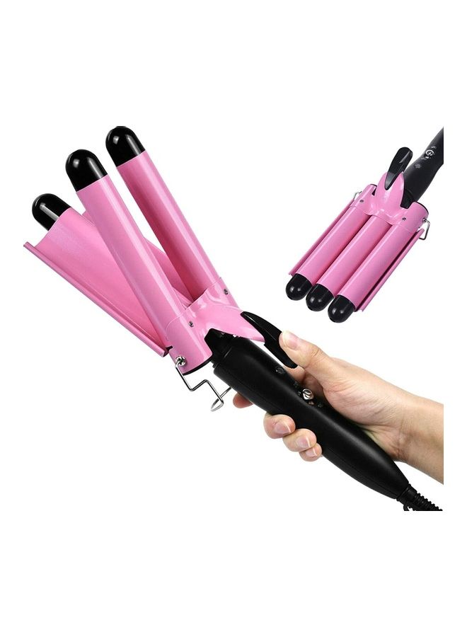 XiuWoo Adjustable 3 Barrel Hair Waver Curling Iron Wand Temperature Multicolour - Image 1