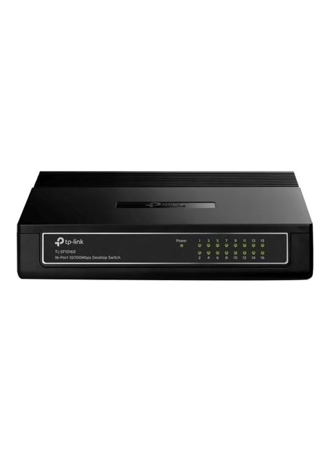 16-Port 10/100Mbps Desktop Switch - Black