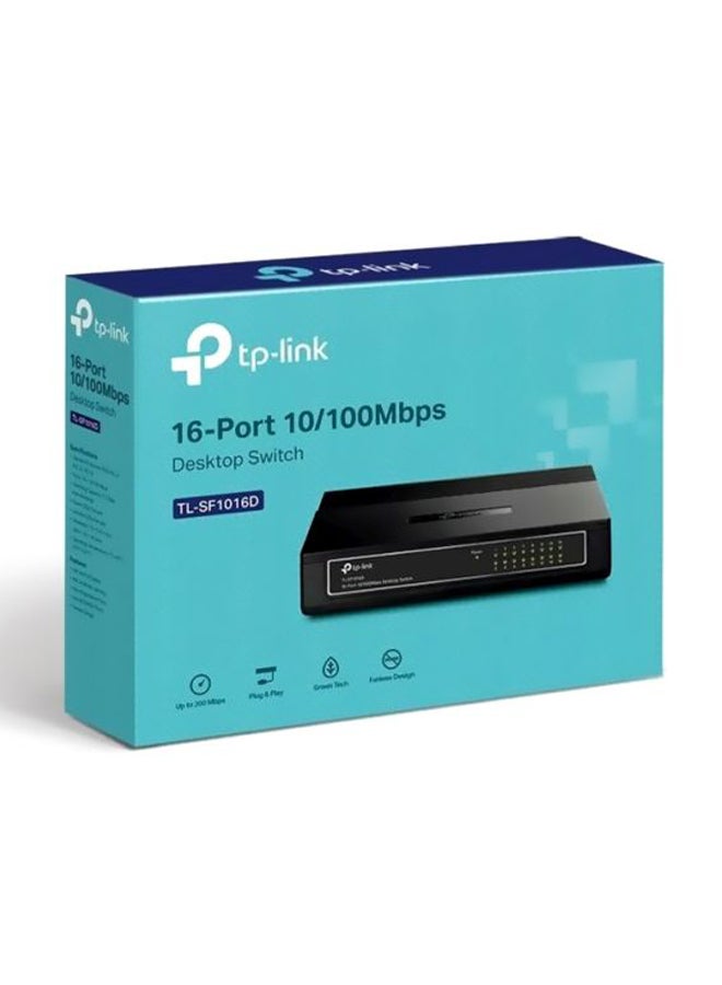 TP-LINK - 16-Port 10/100Mbps Desktop Switch - Black - Image 1