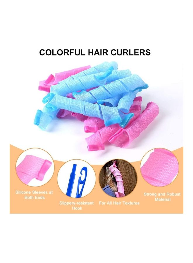 XiuWoo Heatless Hair Rollers Spiral Curlers Set Multicolour - Image 2