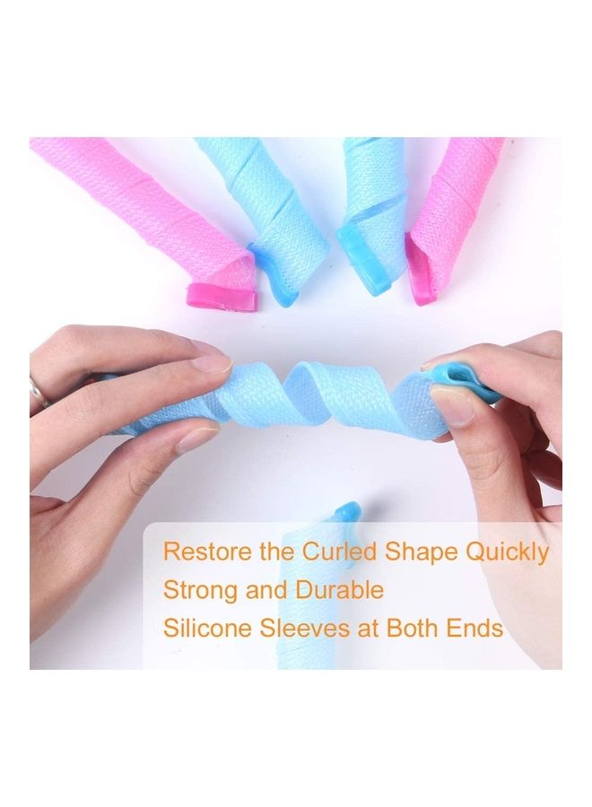 XiuWoo Heatless Hair Rollers Spiral Curlers Set Multicolour - Image 5