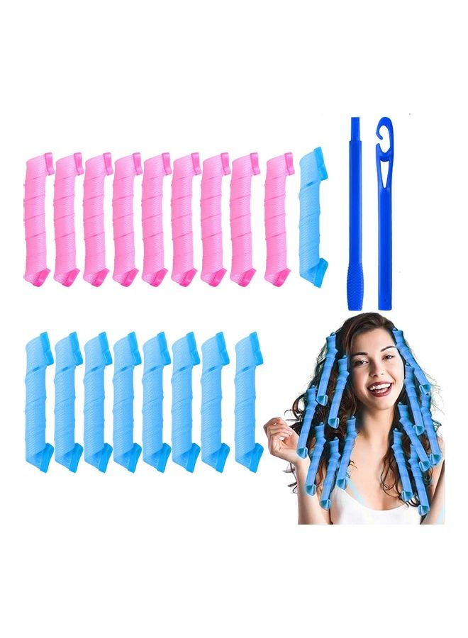 XiuWoo Heatless Hair Rollers Spiral Curlers Set Multicolour - Image 1