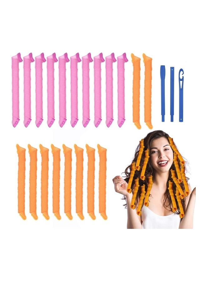 XiuWoo Heatless Hair Rollers Spiral Curlers Set 55cm Multicolour - Image 1