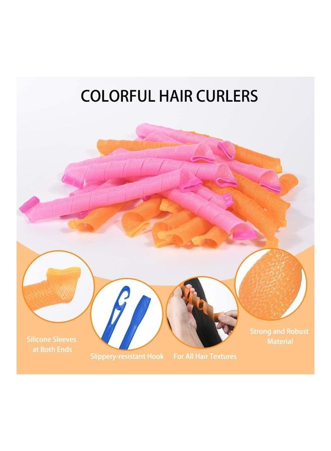 XiuWoo Heatless Hair Rollers Spiral Curlers Set 55cm Multicolour - Image 2