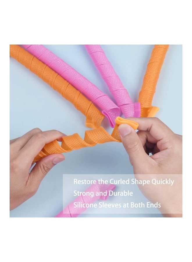XiuWoo Heatless Hair Rollers Spiral Curlers Set 55cm Multicolour - Image 5