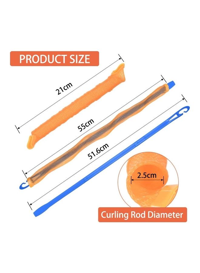 XiuWoo Heatless Hair Rollers Spiral Curlers Set 55cm Multicolour - Image 3