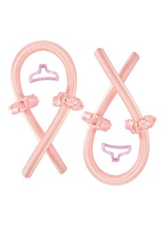 XiuWoo 2-Piece Heatless Curling Roller Set Pink 
