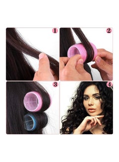 XiuWoo 15-Piece Self Grip Hair Rollers Set Pink  - Image 3