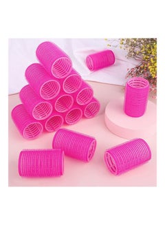 XiuWoo 15-Piece Self Grip Hair Rollers Set Pink  - Image 5