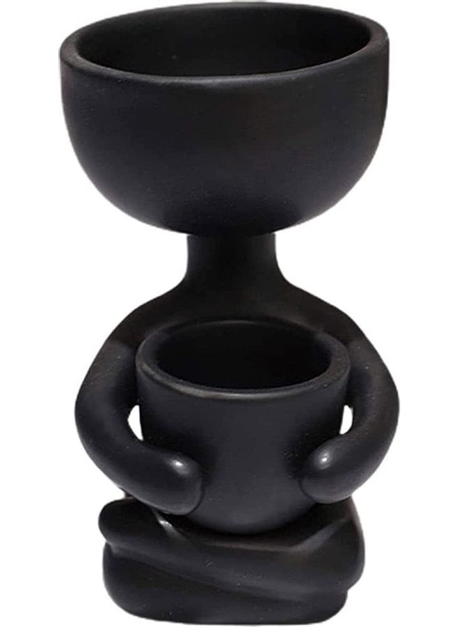 XiuWoo Human Shaped Succulent Ceramic Flower Pot Vase White One Size - Image 1