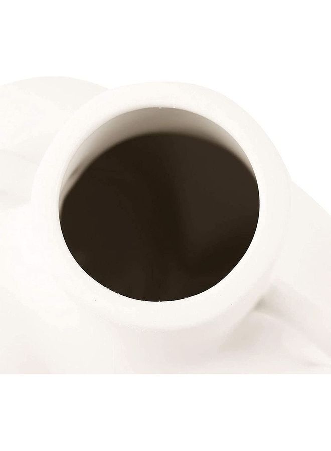 XiuWoo Human Body Shaped Decorative Flower Pot with Side Ring Handle White One Size  - Image 2