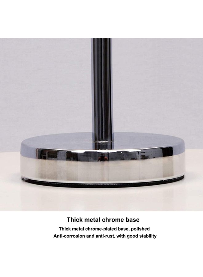 شو وو مصباح طاولة LED يُوضع بجانب السرير للزينة بتصميم ريش أبيض/فضي - Image 3