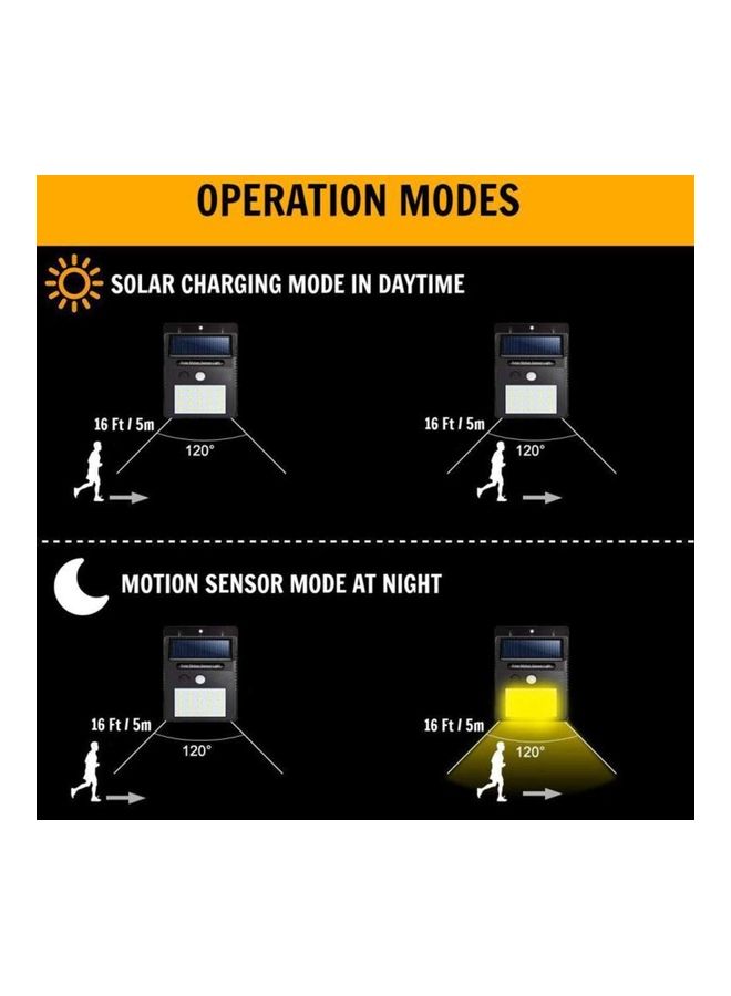 XiuWoo Outdoor Waterproof Solar Motion Sensor LED Light Black/White/Blue - Image 5